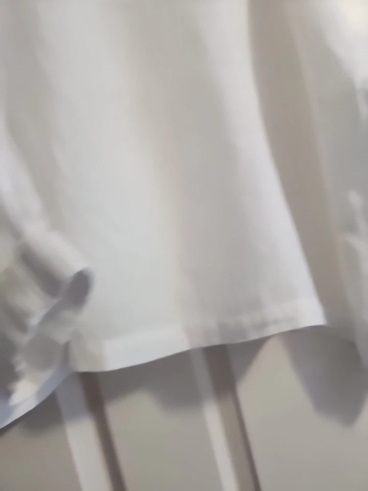 ALPHA60 LINEN RAYON BOXY BLOUSE TOP SZ L 12 14 OPTICAL WHITE ALPHA 60  - Изображение 4 из 4