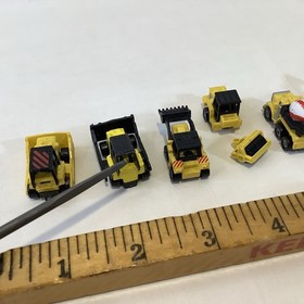 Vintage Lot 1980s Construction Galoob Micro Machines 6 Vehicles Read **