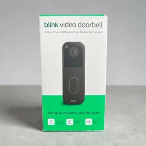 Blink Sonnette vidéo sans fil 2nd Gen Modèle le plus récent noir HD, NEW/SEALED