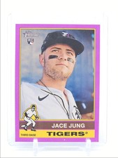 JACE JUNG 2025 TOPPS HERITAGE ROOKIE LIGHT PURPLE BORDER #71 RC Q3478