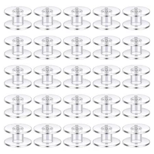 25 Pcs Bobbins for Sewing Machine, Plastic Bobbins for Sewing Machine with Bo...