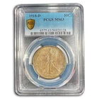 1918-D Walking Liberty Half-Dollar MS-63 PCGS