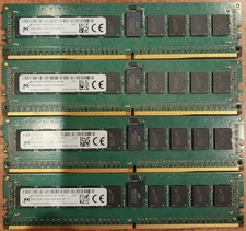 LOT of 4 8GB Micron PC4-2133P-RE0 ECC Registered Server RAM MTA18ASF1G72PDZ2G1A1