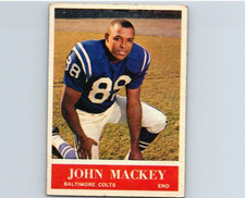 John Mackey 1964 Philadelphia #3 Rookie (RC) Baltimore Colts HOF EX See Pics
