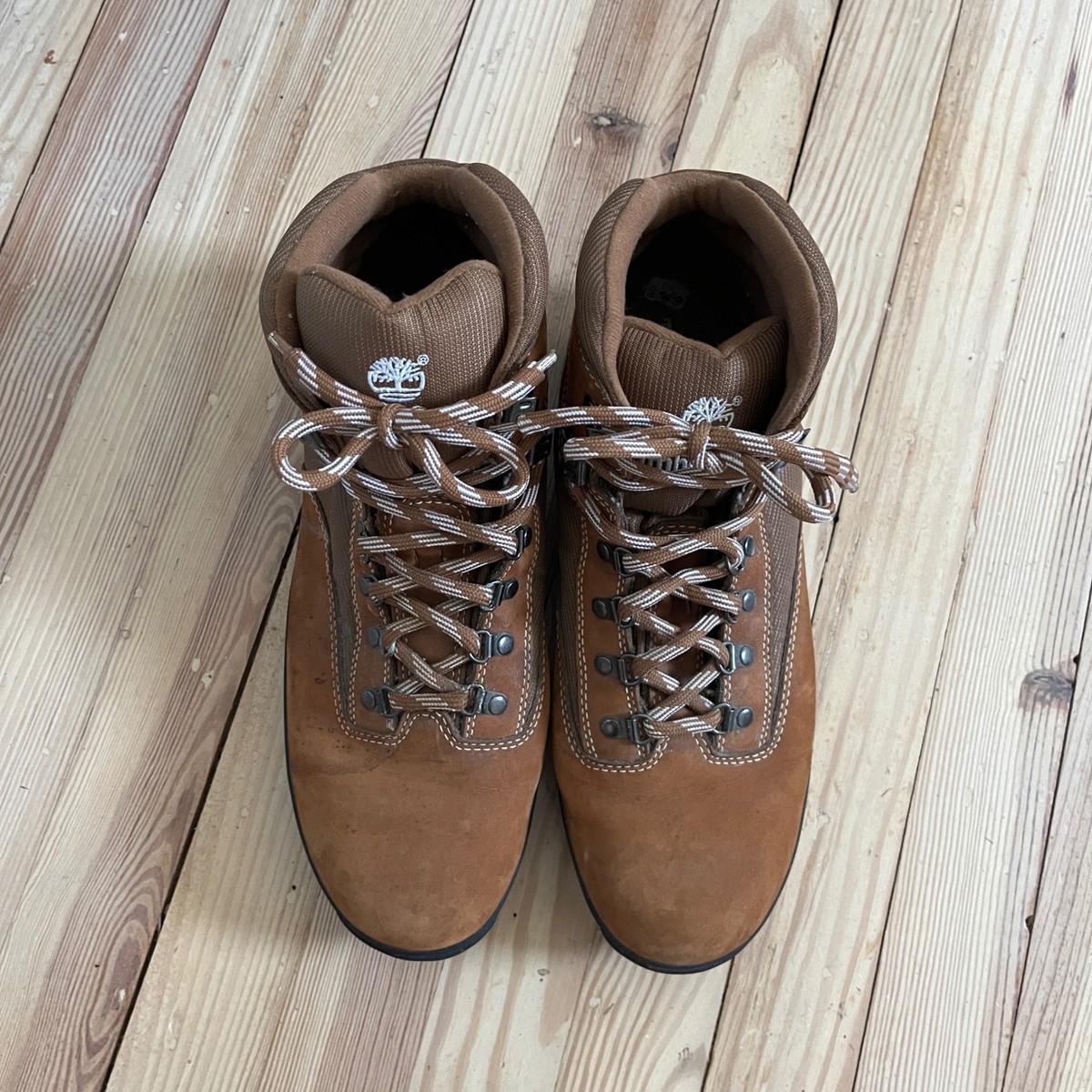 Timberland Euro Hiker Men Brown Leather Textile Hiking Boots 85035 Size 13 Wheat Timberland Euro Hiker Men Brown Leather Textile Hiking Boots  main image 2