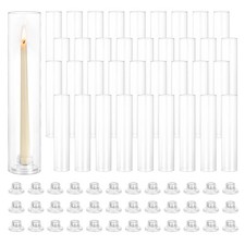 Hurricane Glass Candle Holders: 36 PCS Chimney Covers Bulk 12.6" H