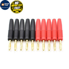 zhenyu 10sets Black/Red 2mm Small Banana Plug Connectors 0.07 inches, Black