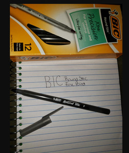 Round Stic Xtra Life Black Ballpoint Pens, Medium Point (1.0mm), 1 Pack