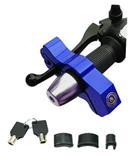 Lock Motorcycle, Heavy Duty Anti Theft Adjustable Bike Handlebar Lock with Blue