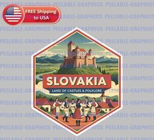 Slovakia Country Bumper Vinyl Decal Sticker Souvenir Travel Map A