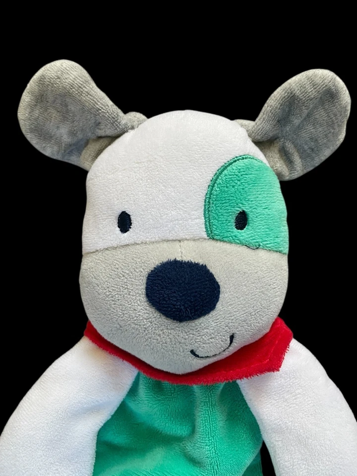 Taggies Lovey Manta de Seguridad Sonajero Trama Gris Verde Cachorro Perro Peluche 2015 Juguete Foto 2 de 4