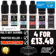 VIP E-Liquid | VapeCom E Liquids | ** PROMO 4x 10ml FOR �13.49 ** | Free Postage