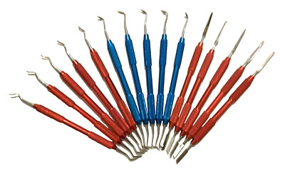15 Teilen,Zahntechnische Instrumenten,PK Thomas  Color Fig 3+4 u. K+B Color