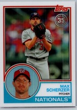 2018 topps baseball series 2 max scherzer 1983 topps silver pack refractor