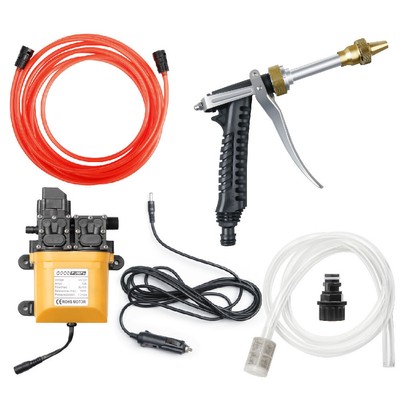 Portable Car Wash Pump High Pressure 12V 120W Electric Self-Priming Washing Kit