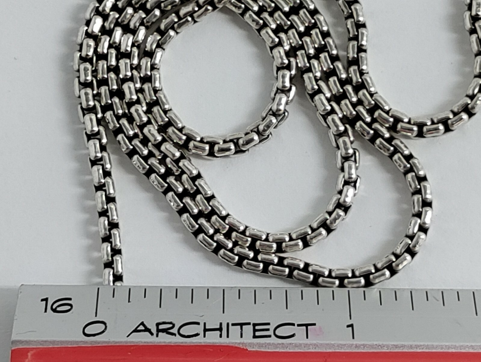 18" Solid Sterling Silver Fancy Link Necklace - image 4