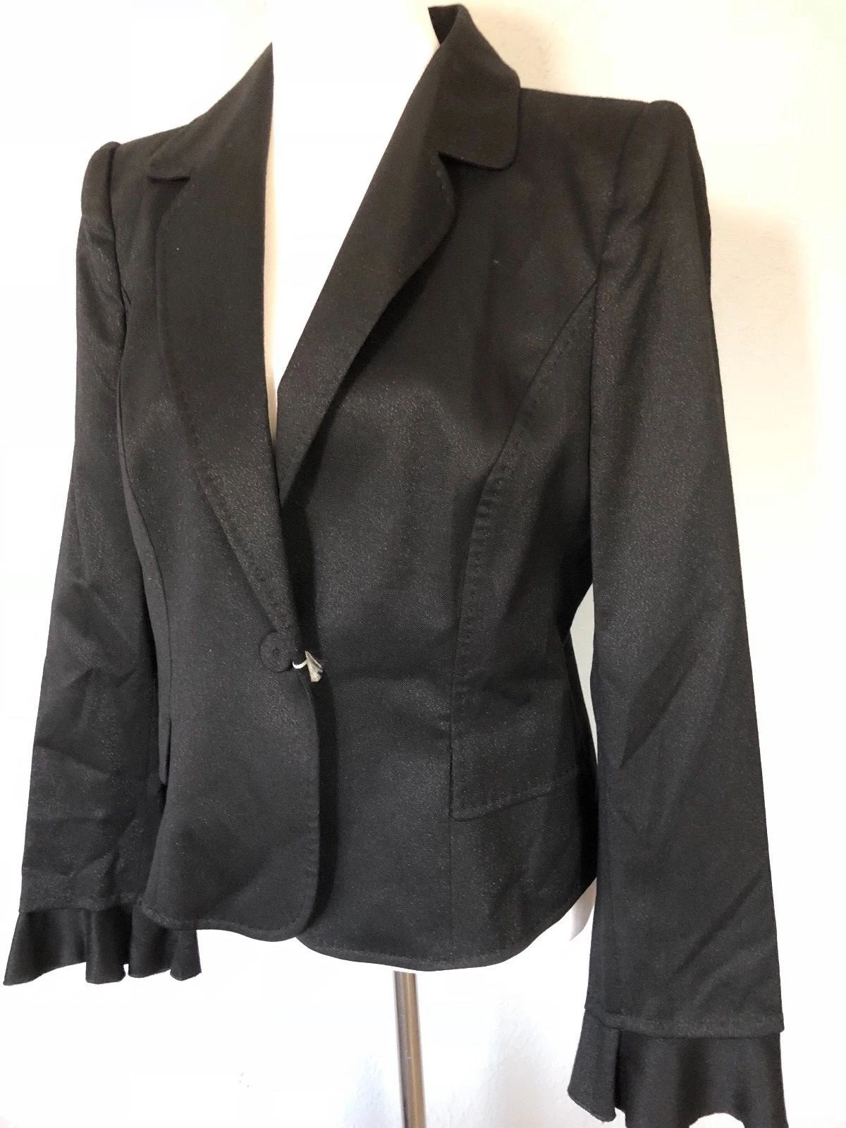 **48**12*L* VALENTINO Roma Luccicante Lana Foderata abito tunica blazer ITALIA