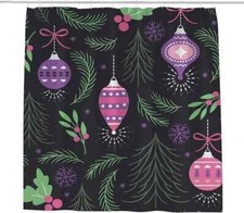 Christmas Pine Green Shower Curtain Decoration 72 x 72