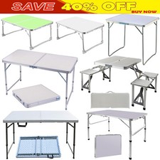 Portable Folding Table Bench Camping Garden Picnic Festival Fishing BBQ Patio