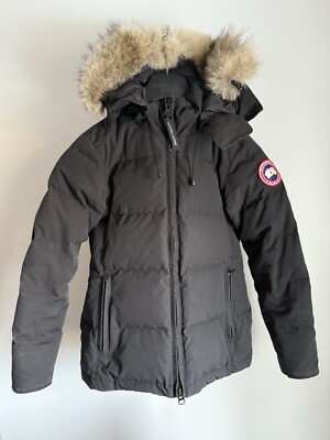 Ladies Canada Goose Jacket Chelsea Parka Small Fusion Fit Black