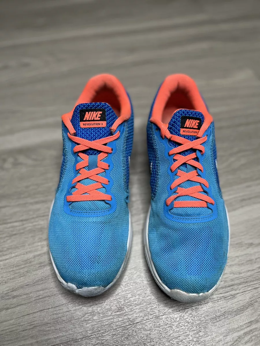 Nike Revolution 3 Women Blue Lace Up Training 819303-402 Running Athletic Size 8 eBay