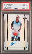 2021 LEAF METAL JJ J.J. TAYLOR AUTOGRAPH SIGNATURE PSA 10 GEM MINT AUTO