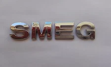 NEW 3D REPLACEMENT CHROME LETTERS FOR KETTLE, FRIDGE, COOKER ETC.. SPELLING SMEG