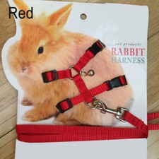 Small Animal Rabbit Bunny Soft Harness Leash Adjustable Traction Walking Rope