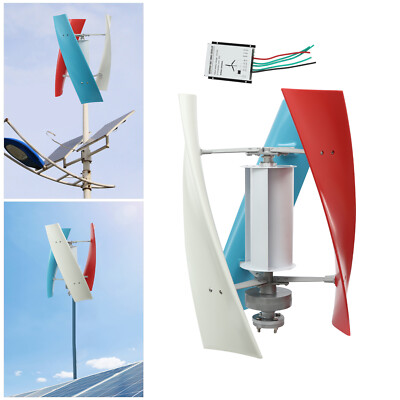 Wind Turbine Vertical Wind Turbine Wind Power Generator w/ Auxiliary Wind Wheel