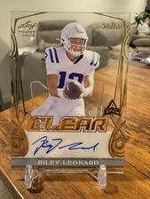 2023 LEAF TRINITY FOOTBALL RILEY LEONARD PROSPECT CLEAR RC AUTO #/50 🔥📈