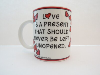 2005 Ziggy Love Heart Valentine Mug Present Puppy Nice! Black White Red Fun!