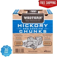 Western 500 CU IN Hickory Chunk Box CS Smoking Wood Chunks Free Shipping