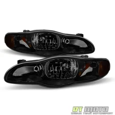 Black Smoke 2000-2005 Chevy Monte Carlo Headlights Aftermarket 00-05 Left+Right