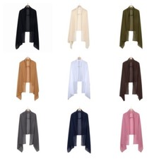 Women Solid Chiffon Soft Scarf Wrap Shawl Stretch Elastic Stole Neck Headscarf