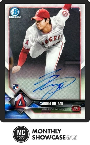 SHOHEI OHTANI 2018 BOWMAN CHROME ROOKIE AUTOGRAPH PITCHING AUTO DODGERS RC