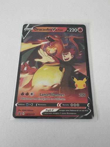 Carte Pokémon Dracaufeu V Swsh133 Promo Célébrations JUMBO Carte Pokémon Dracaufeu V Swsh133 Promo Célébrations JUMBO