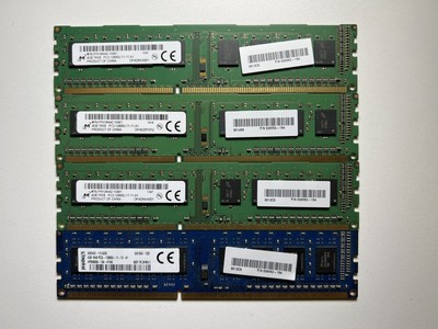 16GB (4x4GB) PC3-12800u DDR3-1600MHz 1Rx8 Non-ECC