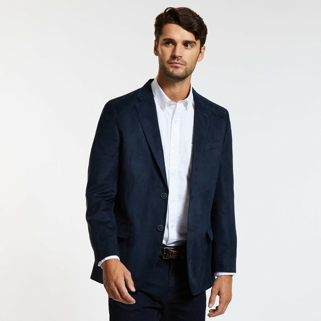 Branford Ultra Suede Blazer Navy 