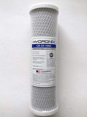 WATTS MAXETW-975 CARBON BLOCK FILTER 2.5X10 5 MICRON HYDRONIX CB-25-1005 4 PACK