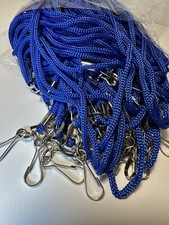 LOT of 50 NECK LANYARDS ROYAL BLUE COLOR with accessories-pls read description