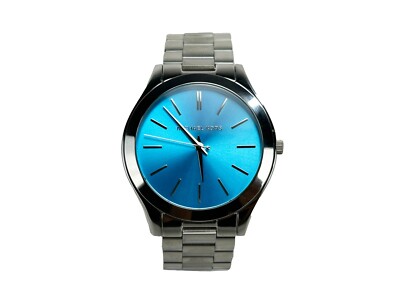 NEW Michael Kors MK3292 Slim Runway Stainless Steel Watch Silver Blue Dial Women Michael Kors Women main image 3