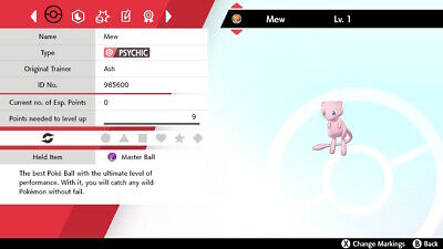 Pokemon Sword and Shield Pokeball Plus Mew 6IV-EV Competitively Trained –  Pokemon4Ever