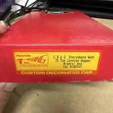 Accurate Finishing HO Gauge CB&Q Everywhere West Cov Hopper 180543