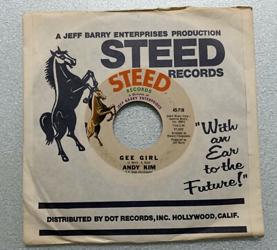 Vintage Andy Kim 45 RPM 7'' Records Each Sold Separately