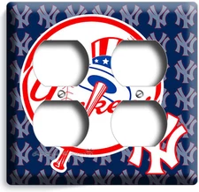 NEW YORK YANKEES BASEBALL TEAM LIGHT SWITCH OUTLET WALL PLATE GAME ROOM HD DECOR