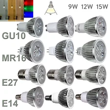 12V 110V 220V LED Spotlight Dimmable Lamp MR16 GU10 E14 E27 GU5.3 Bulbs 12W 15W
