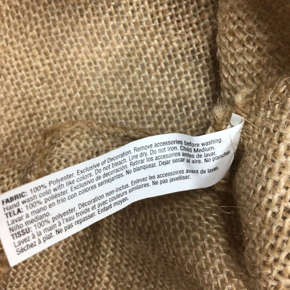 Disfraces EE. UU. Espeluznante Arpillera Espantapájaros Niños Máscara de Halloween Niño Talla M Foto 2 de 4