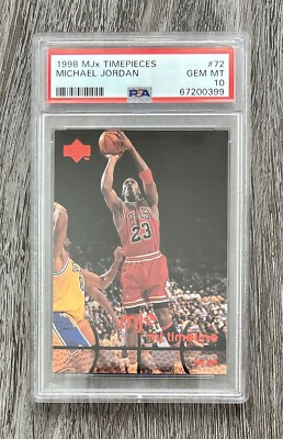1998 Upper Deck UD MJx Michael Jordan vs Kobe Bryant #72 PSA Gem