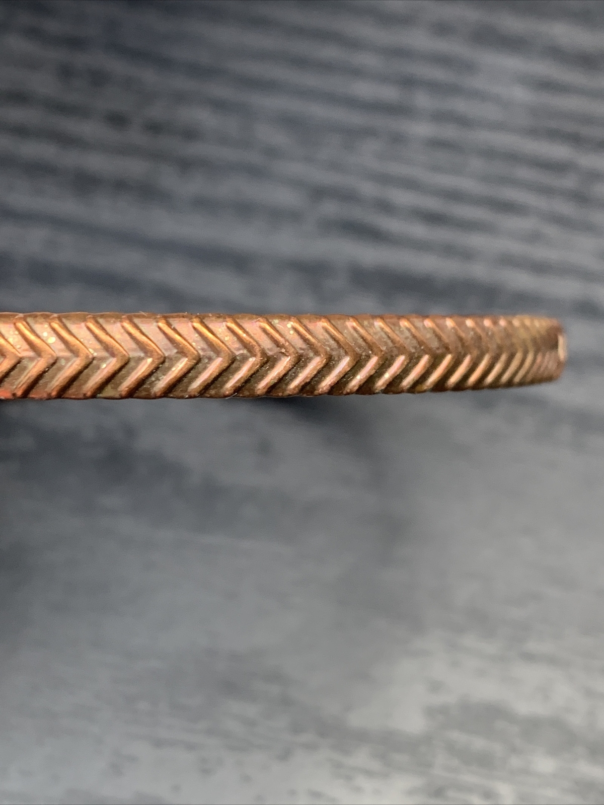 Vintage quality Arrow Pattern Thin solid copper B… - image 6