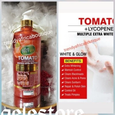 Veetgold Tomato +Lycopene Shower Gel. 1000ml X 1 Spf 30. 7 Days Visible Results